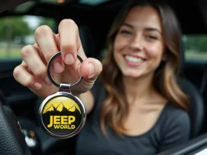 Jeep Portachiavi Eleganti Lega Lucida Metallica